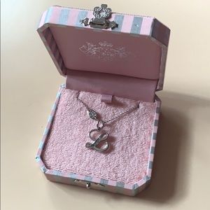 JUICY COUTURE Silver “L” Initial Necklace